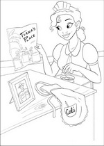 coloring page Princess and the Frog